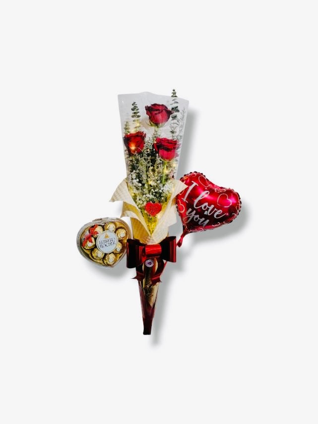 Eternal Flame Bundle (Ferrero Chocolate & Balloon)